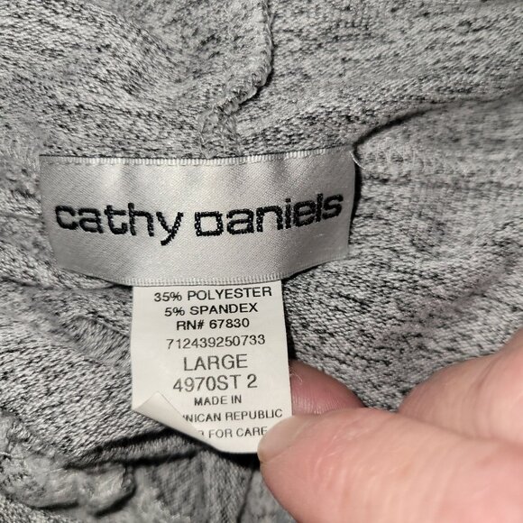 Cathy Daniels Gray Hooded Cardigan Sweater - Picture 6 of 6